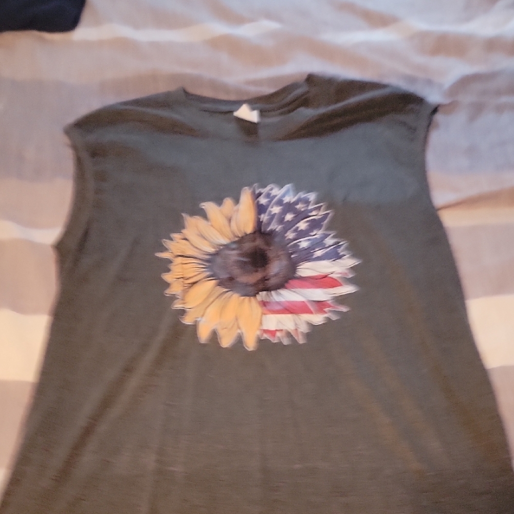 Sunflower and Flag Kids T-Shirt